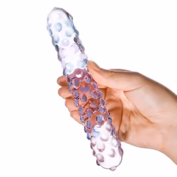 Glas Toys Purple Rose Double dildo Transparent Glass 152 mm 8.8 cm