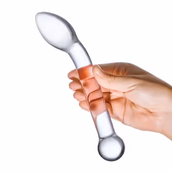 Glas Toys Slimline Classic dildo Vaginal sex Transparent Glass 203 mm 11.4 cm