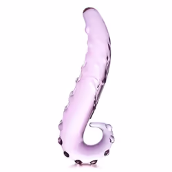 Glas Toys Lick-it, Fantasy dildo, Pink, Glass, Curved, 152 mm, 3.8 cm