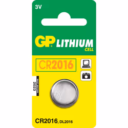 GP Batteries Lithium Cell CR2016, Single-use battery, CR2016, Lithium, 3 V, 1 pc(s), Stainless steel