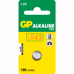GP Batteries Alkaline Cell 186, Single-use battery, Alkaline, 1.5 V, 1 pc(s), Stainless steel, 4.2 mm
