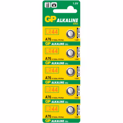 GP Batteries Alkaline Cell A76, Single-use battery, Alkaline, 1.5 V, 5 pc(s), Stainless steel, 5.4 mm