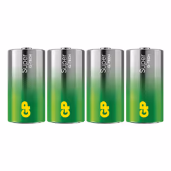 GP Batteries Super Alkaline GP14A, Single-use battery, C, Alkaline, 1.5 V, 4 pc(s), -20 - 50 °C