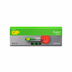 GP Batteries Super Alkaline GP24A, Single-use battery, AAA, Alkaline, 1.5 V, 12 pc(s), Cd (cadmium), Hg (mercury)