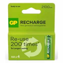 GP Batteries GP Recharge 210AAHCLV 4-P 2100mAh Rechargeable battery AA Nickel-Metal Hydride (NiMH)