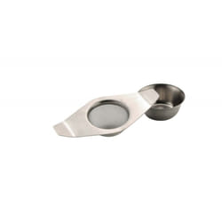 Double Arm Teastrainer With Drip - Tea Strainer Stand Stainless Steel Bowl -  tea strainer stand double arm stainless steel drip bowl supplied singly