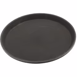 Heavy Duty Black Non Slip Serving Tray Waiters Round & Oval Tray Stackable - 40.5cm / 16inch