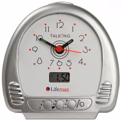 Talking Alarm Clock with Analogue Face and LCD Screen