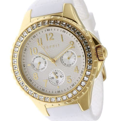 Esprit Ladies Benicia Gold Watch with Stones and Day Date dial