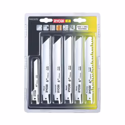 Ryobi RAK06RB Reciprocating Saw Blade Set, 6 Piece