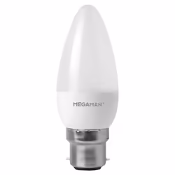 Megaman 143306 LED Candle Light Bulb Opal B22 BC 2800K Warm White 3.5W