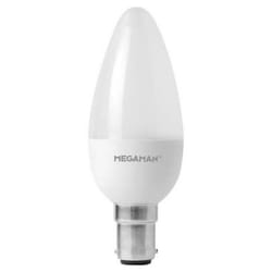 Megaman 143304 LED Candle Light Bulb Opal B15 2800K Warm White 3.5W