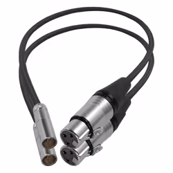 Kondor Blue KB-MXLRM-F16-Bk, XLR, Female, mini XLR (3-pin), Male, 0.4 m, Black