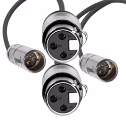 Kondor Blue KB-MXLRM-F16-Bk audio cable 0.4 m XLR mini XLR (3-pin) Black