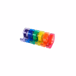 Rainbow Tape Dispenser, Colored Tapes Included, for Arts, Home, School and Office Use, Pack of 6