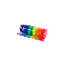 Rainbow Tape Dispenser, Colored Tapes Included, for Arts, Home, School and Office Use, Pack of 6