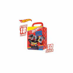 1:64 Scale cars Metal Car Carry Case I 18 Toy Car Storage & Organiser I Gift for Collectors & Kids Ages 3 Years Old & Up I 3D HW Race lid design I