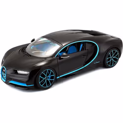 BBURAGO Bugatti Chiron, Supercar model, Preassembled, 1:18, Bugatti Chiron, Any gender, Metal, Plastic