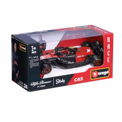BBURAGO Alfa Romeo F1 Stake C43, Sports car model, Preassembled, 1:43, Alfa Romeo Formel1 Team Orlen C43 (2023), Any gender,  ...