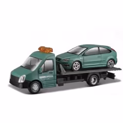 BBURAGO 18-31404, Heavy haulage transporter model, Preassembled, 1:43, Ford Focus ST, 2 pc(s), Green