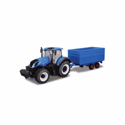 BBURAGO 1/32 COLLECTION FERME - Tracteur New Holland T7.315 avec remorque