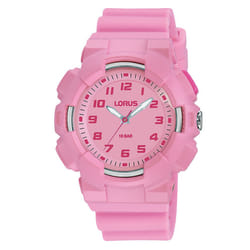 Lorus R2353NX9 Youth Pink Silicone Strap Watch with Backlight