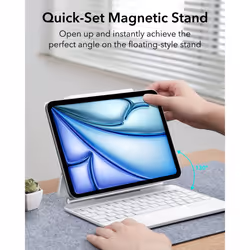 ESR iPad Air 11 inch Case with Keyboard(M2)  iPad Air 6th Gen(2024) Rebound Case  Easy-Set Floating Cantilever Stand for iPad Pro 11/iPad Ai