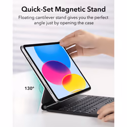 ESR iPad Keyboard 10th Generation  Magic case for Generation (2022)  Case with Floating Cantilever Stand  Springy Backlit Keys  Multi-Touch