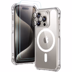 ESR for iPhone 15 Pro Case Compatible with MagSafe Set with 2 Screen Protectors and Single Lens Protectors Air Guard Corne ...