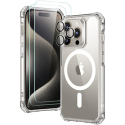 ESR for iPhone 15 Pro Case  Compatible with MagSafe  Set with 2 Screen Protectors and Single Lens Protectors  Air Guard Corners  Yellowing-Resistant A