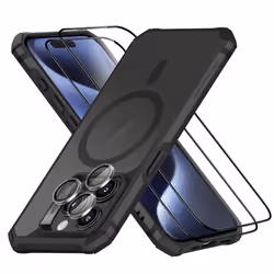 ESR for iPhone 15 Pro Case Compatible with MagSafe Set with 2 Screen Protectors and Single Lens Protectors Air Guard Corne ...