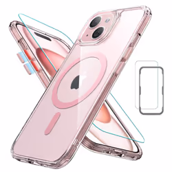 ESR for iPhone 15 Plus Case Set  Translucent Matte Case with Screen Protector  Compatible with MagSafe  Military-Grade Protec ...