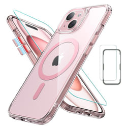 ESR for iPhone 15 Plus Case Set  Translucent Matte Case with Screen Protector  Compatible with MagSafe  Military-Grade Protection  Classic Series  Cle