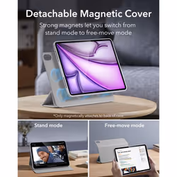 ESR for iPad Air 13 Inch Case M2(2024)  iPad Air 13 Case with Pencil Holder  Removable Magnetic Cover  Vertical Stand  Fully Supports Pencil Pro and P