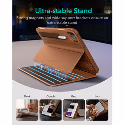 ESR for iPad Pro 13 Inch Case M4(2024)  iPad Pro 13 Rotating Case with Removable Magnetic Cover  Adjustable Portrait/Landscape Stand with Raised Scree