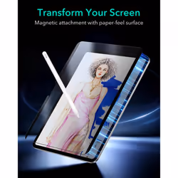 Paper-Feel Magnetic Screen Protector for iPad Air 11 Inch 2024 M2, iPad Air 6th Generation, Write and Draw Like on Paper, Thin and Responsive,