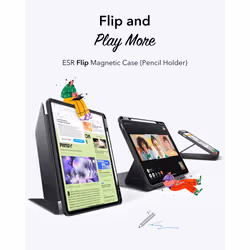 for iPad Air 13 Inch Case M3/M2 (2025/2024), Vertical Stand Cover, Multi Stand Angles, Ultra-Stable Case for iPad Air 13 with Pencil Holder, Flip