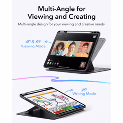 for iPad Air 13 Inch Case M3/M2 (2025/2024), Vertical Stand Cover, Multi Stand Angles, Ultra-Stable Case for iPad Air 13 with Pencil Holder, Flip