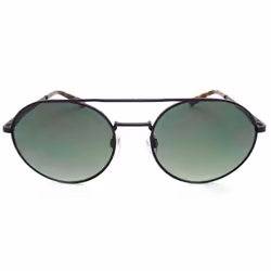 TED BAKER Sunglasses WARNER Black/ Green Gradient Round Lens 1531 001