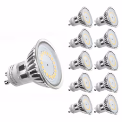 LE 10 Pack MR16 GU10 LED Light Bulbs, Daylight White, Recessed Track Lighting
