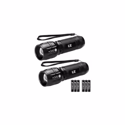LE LED Torch, Powerful Handheld Flashlight, Super Bright, Pocket Size, Suit for Camping, Cycling, Running, Dog Walking and Mo ...
