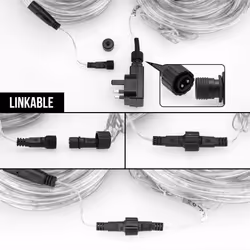 LE Outdoor LED Rope Lights Kit, 10m 240 LEDs Waterproof Strip Lights, 24V Daylight White Decorative Lights for Garden, Fence, Patio, Home and More