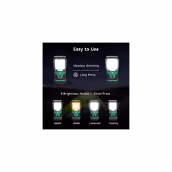 LE Rechargeable Camping Lantern, 1000 Lumen Camping Lights, 4 Modes Emergency Light with 4400mAh Power Bank, Water Resistant Tent Light for Camping,