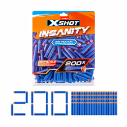 XSHOT Insanity Dart Refill Pack (200 Darts), Refill, 8 yr(s), 200 pc(s), Multicolour