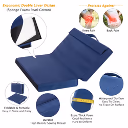 Patented Garden Kneeler and Seat Heavy Duty Upgraded Garden Bench with Thicker Wider Soft Detachable Kneeling Pad with 2 Tool Store Pouches Nice for M