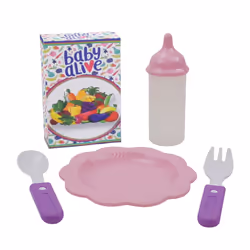 Baby Alive 509 Crew Doll High Chair Set  Pink & Rainbow  6 Pieces  Fits Dolls Up to 24  Highchair w/Front Feeding Tray & 5 Feeding Accessories  Preten