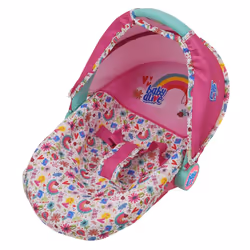 Baby Alive: Deluxe Doll Car Seat  Pink & Rainbow  3in1  Fits Dolls Up to 18  Multifunctional Unit That Can Be Used As A Doll  ...