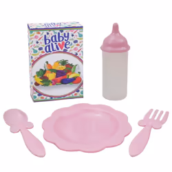 Baby Alive: Doll Highchair Set  Green  Pink  Hearts  for Dolls Up to 24  5 Matching Feeding Accessories  Rotating Seat  Folding  Kids Toy Ages 3+