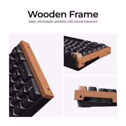 Keychron K4 HE keyboard Universal USB + RF Wireless + Bluetooth Black, Wood - Additional view 6