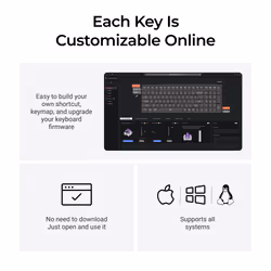 Keychron K4 HE keyboard Universal USB + RF Wireless + Bluetooth Black, Wood - Additional view 7
